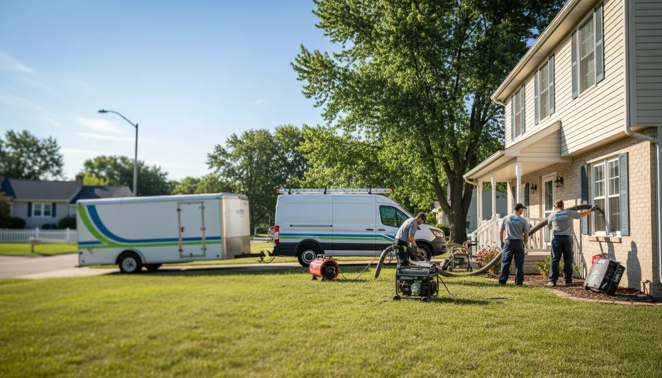 Flooded Basement Restoration And Cleanup With Repair in Larwill, IN near me